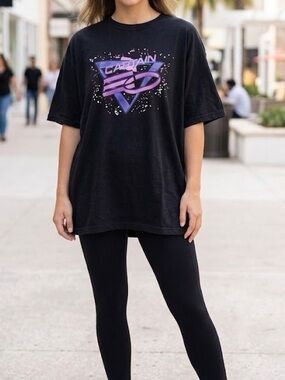 Captain EO Epcot Disney Graphic Tee Custom Made Black Comfort Colors
